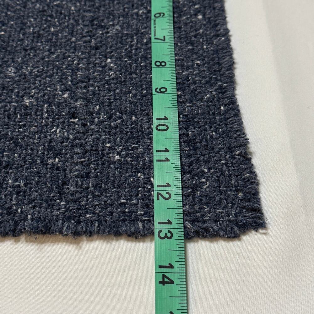 Classic Blue Heathered Fringe Tweed Placemats Set of 4‎ Urban Metro Minimalist - Picture 3 of 5